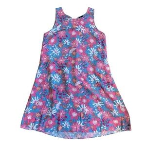 Hatley Blue & Pink Wild Garden Meghan Tunic Dress US 6